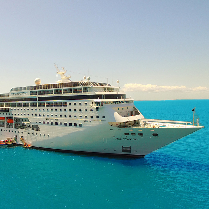 MSC Sinfonia Cruise Ship in Mykonos Port